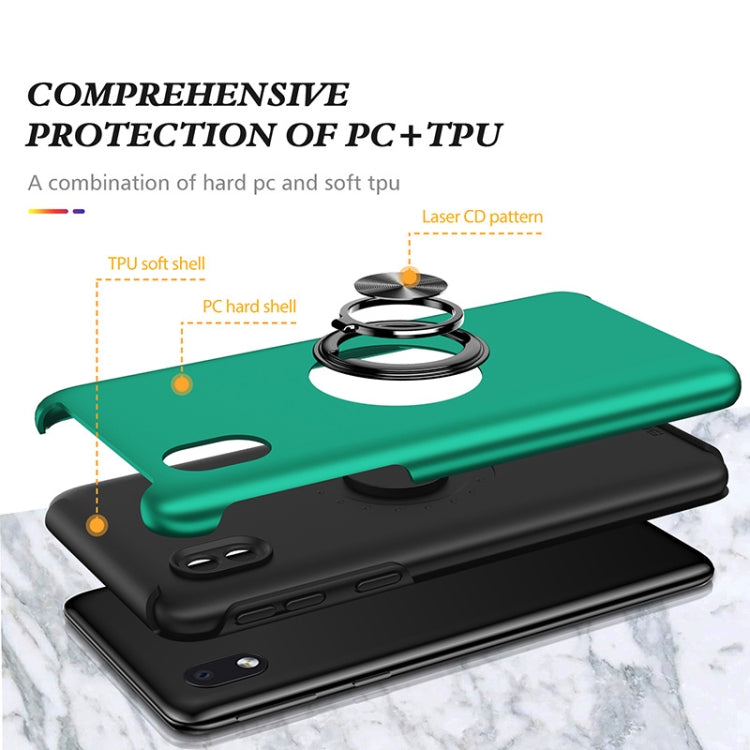 For Samsung Galaxy A01 Core PC + TPU Shockproof Magnetic Protective Case with Invisible Ring Holder