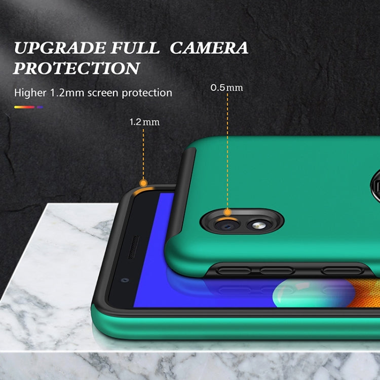 For Samsung Galaxy A01 Core PC + TPU Shockproof Magnetic Protective Case with Invisible Ring Holder