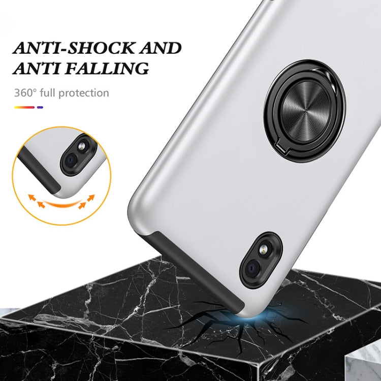 For Samsung Galaxy A01 Core PC + TPU Shockproof Magnetic Protective Case with Invisible Ring Holder