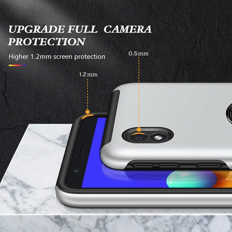 For Samsung Galaxy A01 Core PC + TPU Shockproof Magnetic Protective Case with Invisible Ring Holder