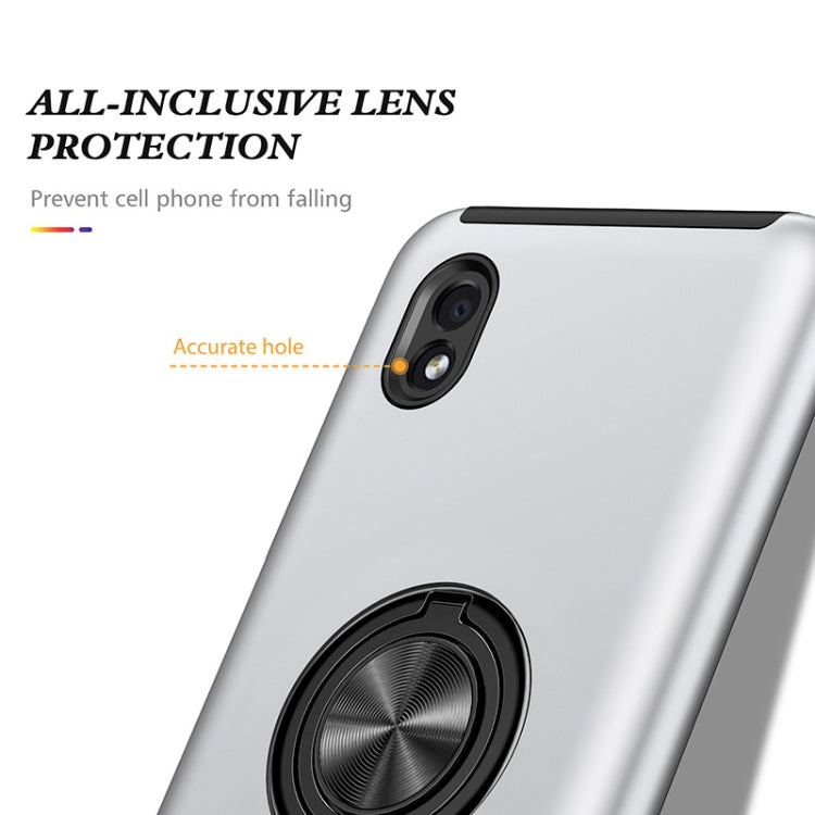 For Samsung Galaxy A01 Core PC + TPU Shockproof Magnetic Protective Case with Invisible Ring Holder