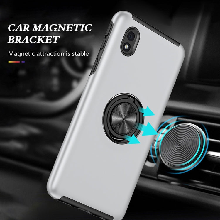 For Samsung Galaxy A01 Core PC + TPU Shockproof Magnetic Protective Case with Invisible Ring Holder