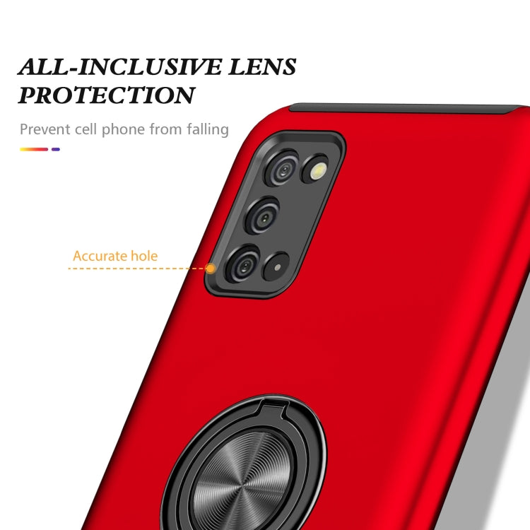 For Samsung Galaxy A02s US Version PC + TPU Shockproof Magnetic Protective Case with Invisible Ring Holder