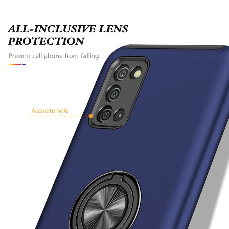 For Samsung Galaxy A02s US Version PC + TPU Shockproof Magnetic Protective Case with Invisible Ring Holder