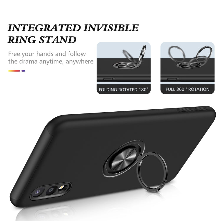 For Samsung Galaxy A02 EU Version PC + TPU Shockproof Magnetic Protective Case with Invisible Ring Holder