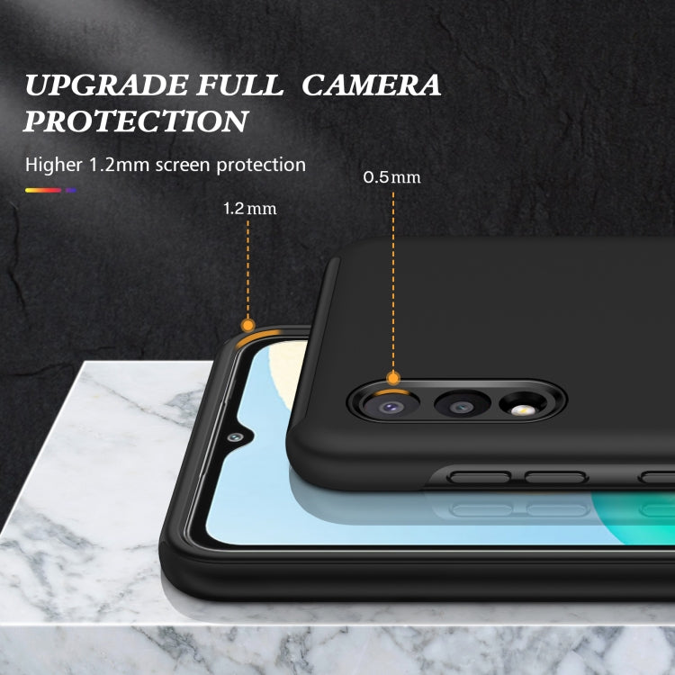 For Samsung Galaxy A02 EU Version PC + TPU Shockproof Magnetic Protective Case with Invisible Ring Holder