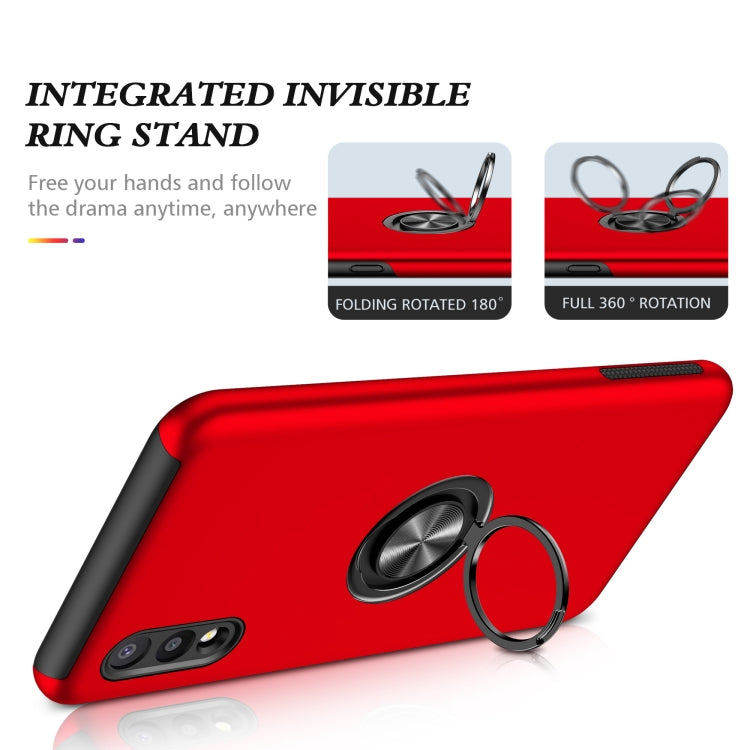 For Samsung Galaxy A02 EU Version PC + TPU Shockproof Magnetic Protective Case with Invisible Ring Holder