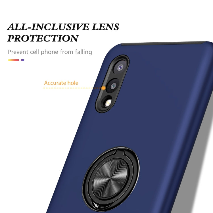 For Samsung Galaxy A02 EU Version PC + TPU Shockproof Magnetic Protective Case with Invisible Ring Holder