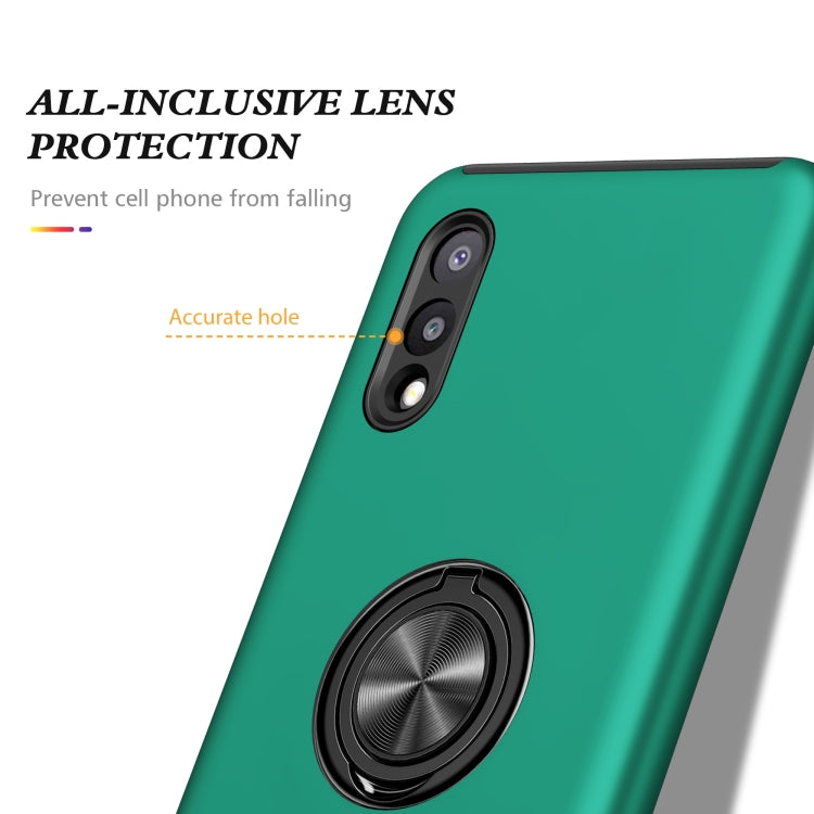 For Samsung Galaxy A02 EU Version PC + TPU Shockproof Magnetic Protective Case with Invisible Ring Holder