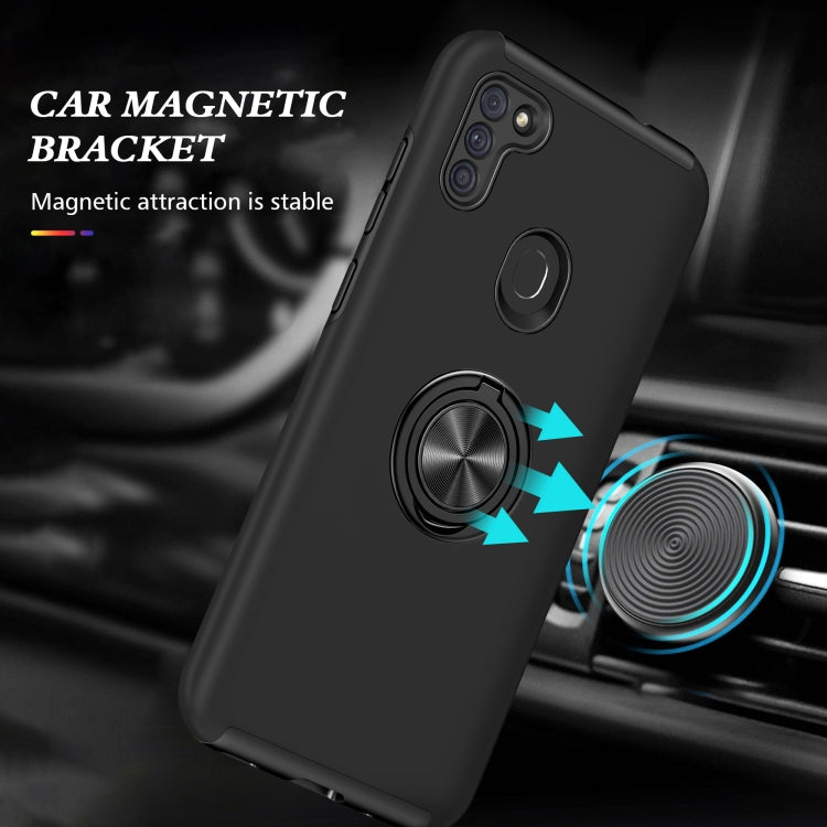 For Samsung Galaxy A11 PC + TPU Shockproof Magnetic Protective Case with Invisible Ring Holder