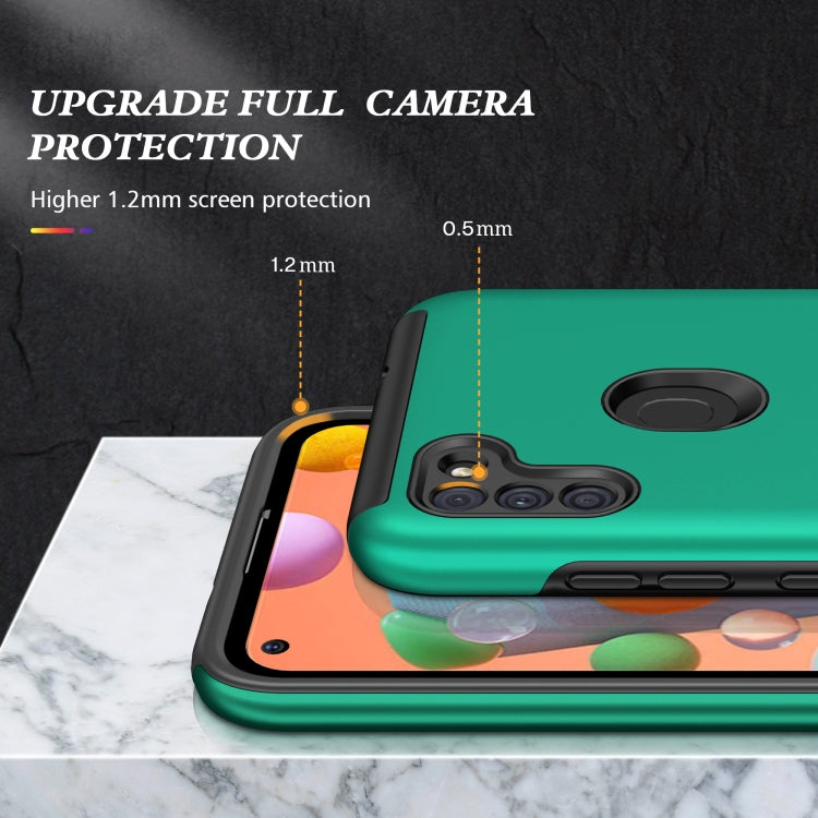 For Samsung Galaxy A11 PC + TPU Shockproof Magnetic Protective Case with Invisible Ring Holder