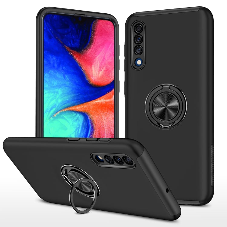 For Samsung Galaxy A30s / A50s / A50 PC + TPU Shockproof Magnetic Protective Case with Invisible Ring Holder