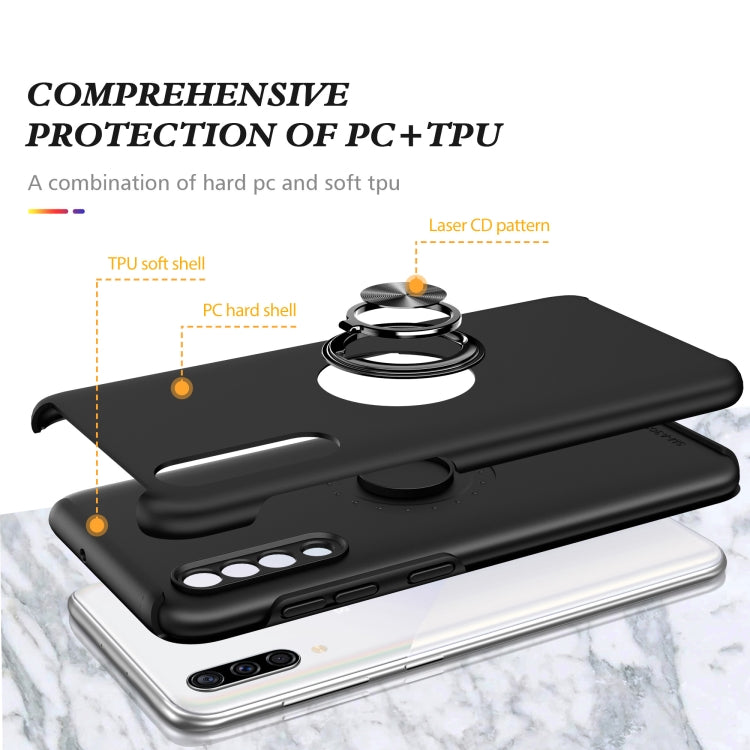 For Samsung Galaxy A30s / A50s / A50 PC + TPU Shockproof Magnetic Protective Case with Invisible Ring Holder