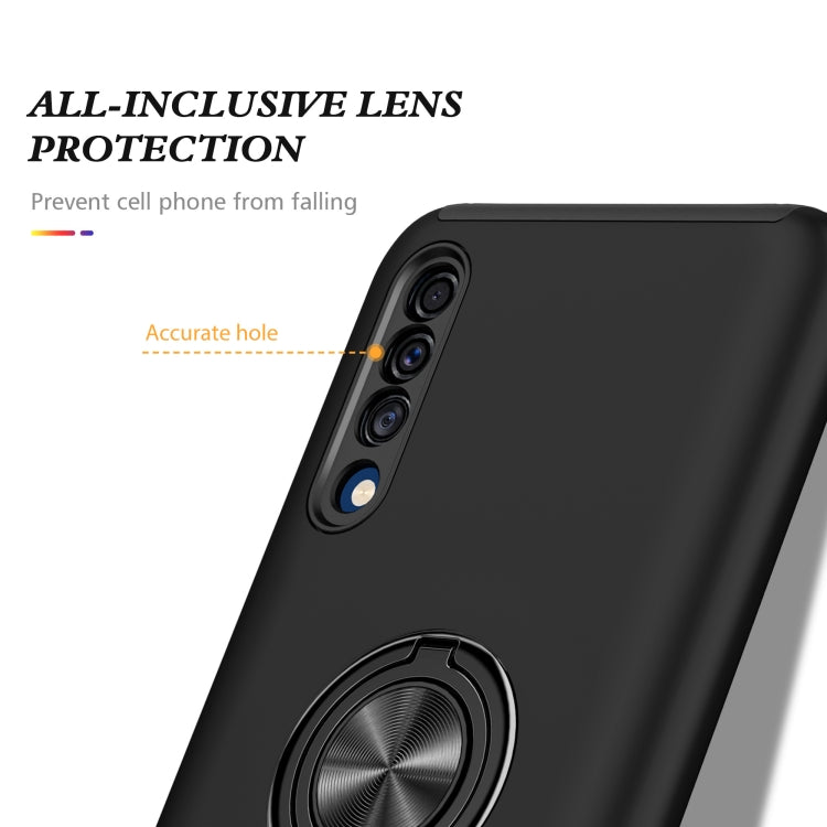 For Samsung Galaxy A30s / A50s / A50 PC + TPU Shockproof Magnetic Protective Case with Invisible Ring Holder