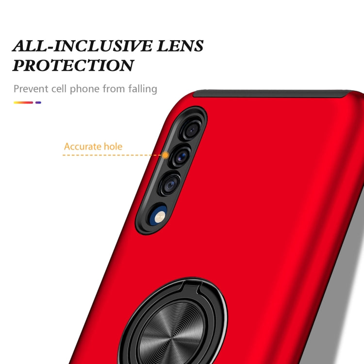 For Samsung Galaxy A30s / A50s / A50 PC + TPU Shockproof Magnetic Protective Case with Invisible Ring Holder