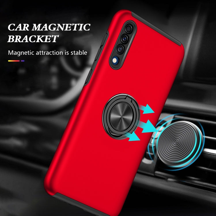 For Samsung Galaxy A30s / A50s / A50 PC + TPU Shockproof Magnetic Protective Case with Invisible Ring Holder