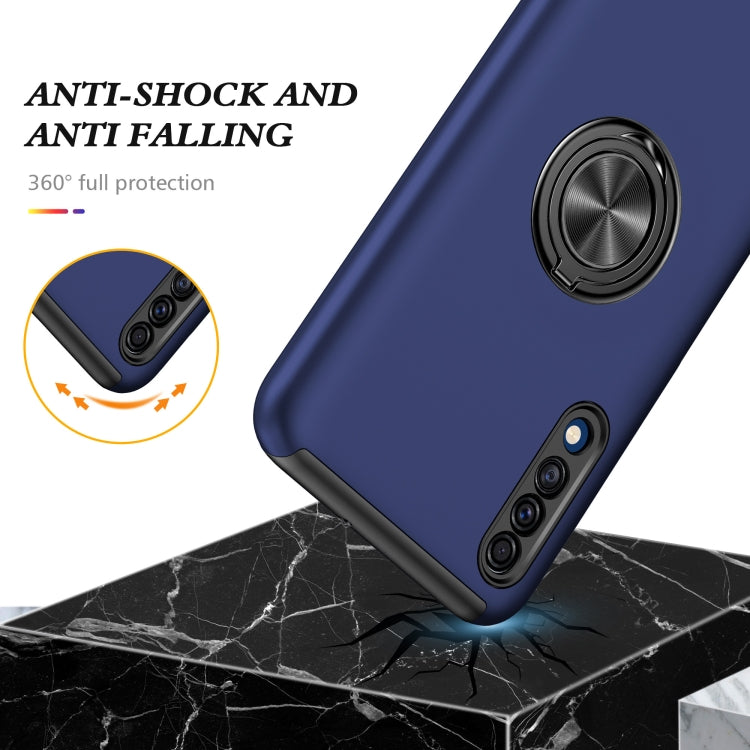 For Samsung Galaxy A30s / A50s / A50 PC + TPU Shockproof Magnetic Protective Case with Invisible Ring Holder