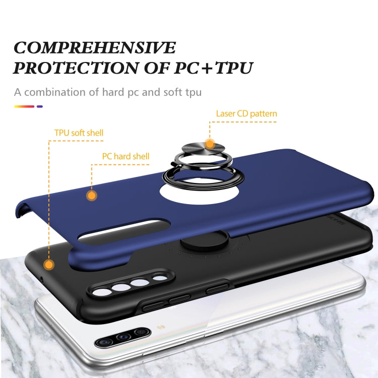 For Samsung Galaxy A30s / A50s / A50 PC + TPU Shockproof Magnetic Protective Case with Invisible Ring Holder