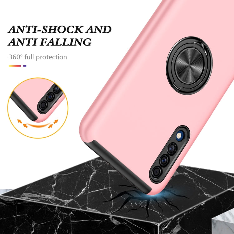 For Samsung Galaxy A30s / A50s / A50 PC + TPU Shockproof Magnetic Protective Case with Invisible Ring Holder