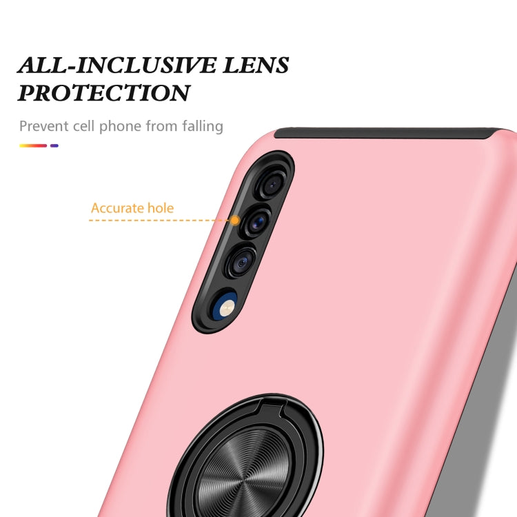 For Samsung Galaxy A30s / A50s / A50 PC + TPU Shockproof Magnetic Protective Case with Invisible Ring Holder