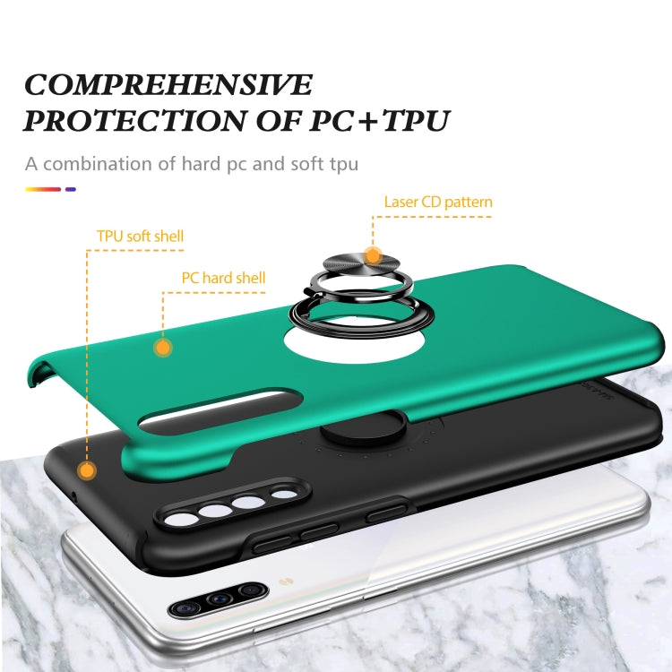 For Samsung Galaxy A30s / A50s / A50 PC + TPU Shockproof Magnetic Protective Case with Invisible Ring Holder