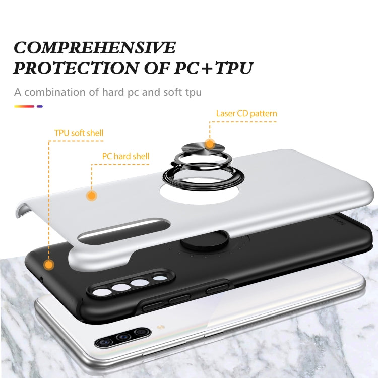 For Samsung Galaxy A30s / A50s / A50 PC + TPU Shockproof Magnetic Protective Case with Invisible Ring Holder