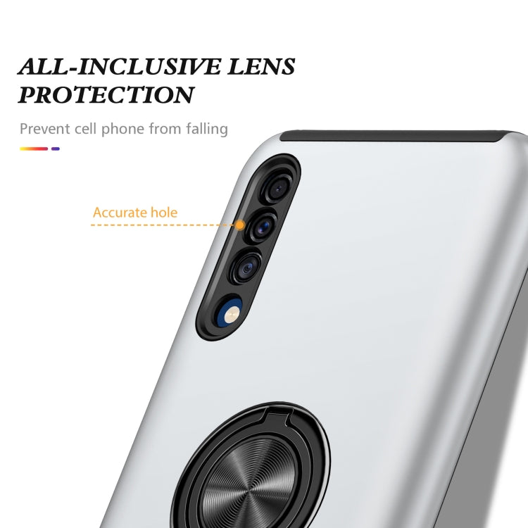 For Samsung Galaxy A30s / A50s / A50 PC + TPU Shockproof Magnetic Protective Case with Invisible Ring Holder