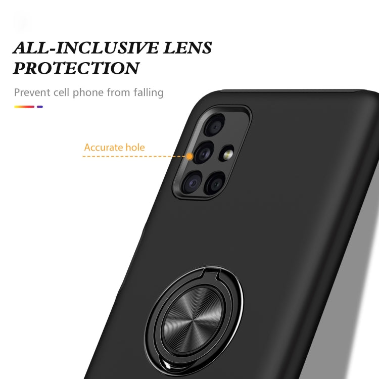 For Samsung Galaxy M51 PC + TPU Shockproof Magnetic Protective Case with Invisible Ring Holder