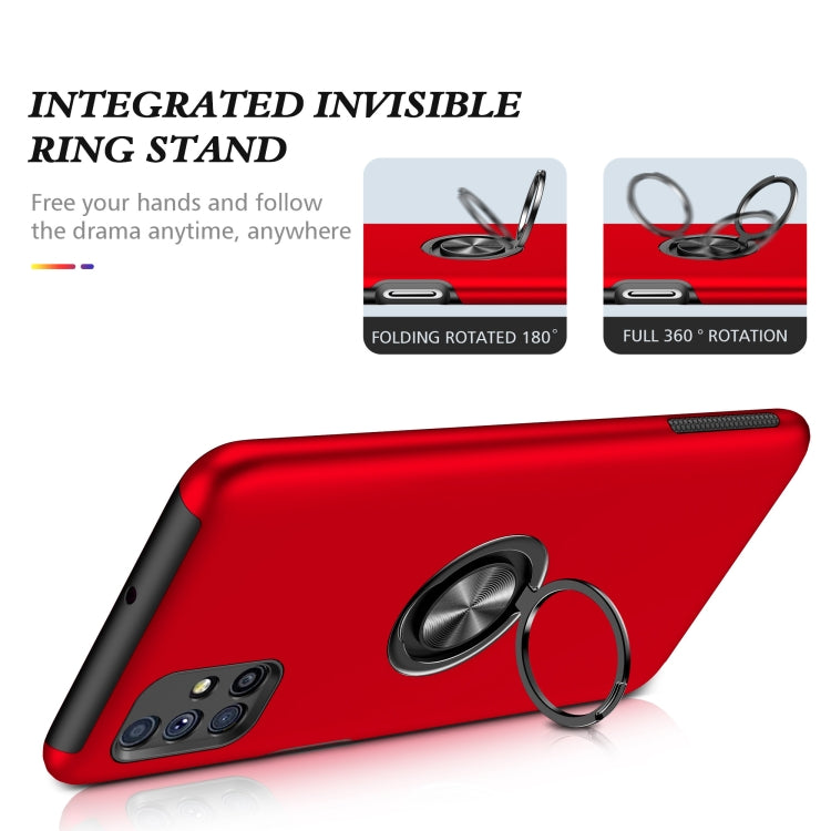 For Samsung Galaxy M51 PC + TPU Shockproof Magnetic Protective Case with Invisible Ring Holder