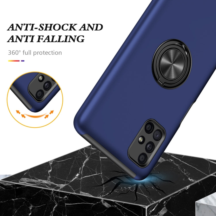 For Samsung Galaxy M51 PC + TPU Shockproof Magnetic Protective Case with Invisible Ring Holder