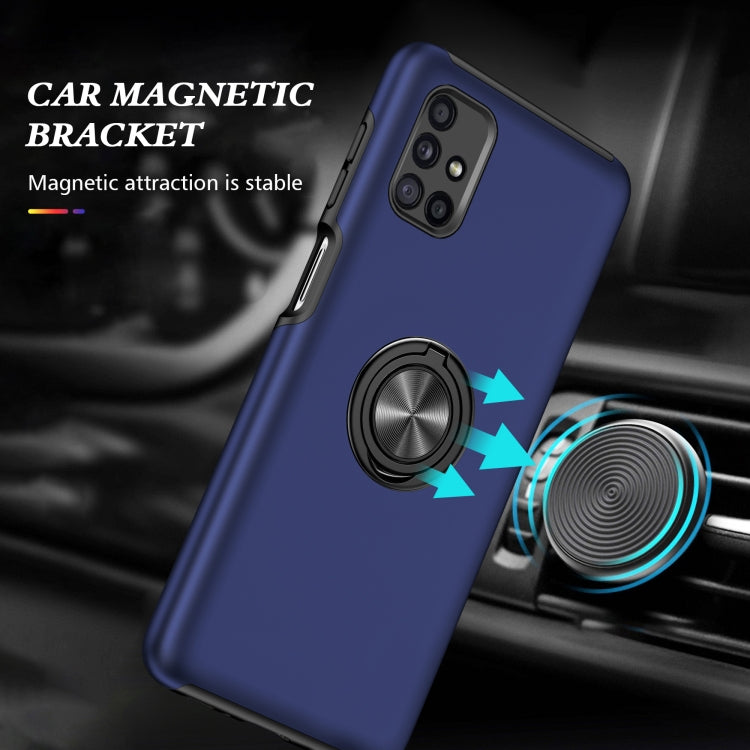 For Samsung Galaxy M51 PC + TPU Shockproof Magnetic Protective Case with Invisible Ring Holder