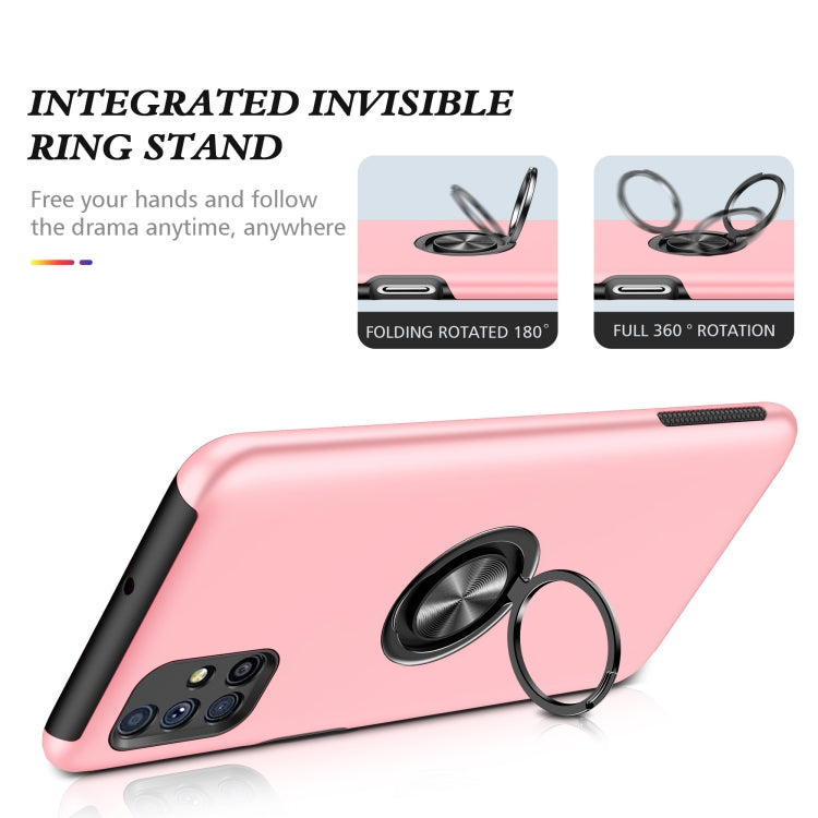 For Samsung Galaxy M51 PC + TPU Shockproof Magnetic Protective Case with Invisible Ring Holder