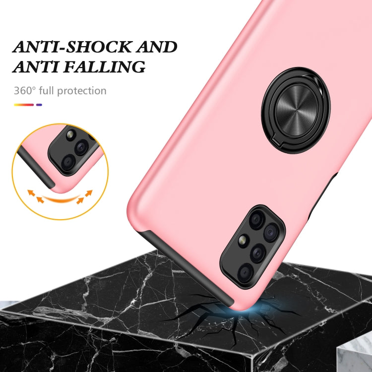 For Samsung Galaxy M51 PC + TPU Shockproof Magnetic Protective Case with Invisible Ring Holder