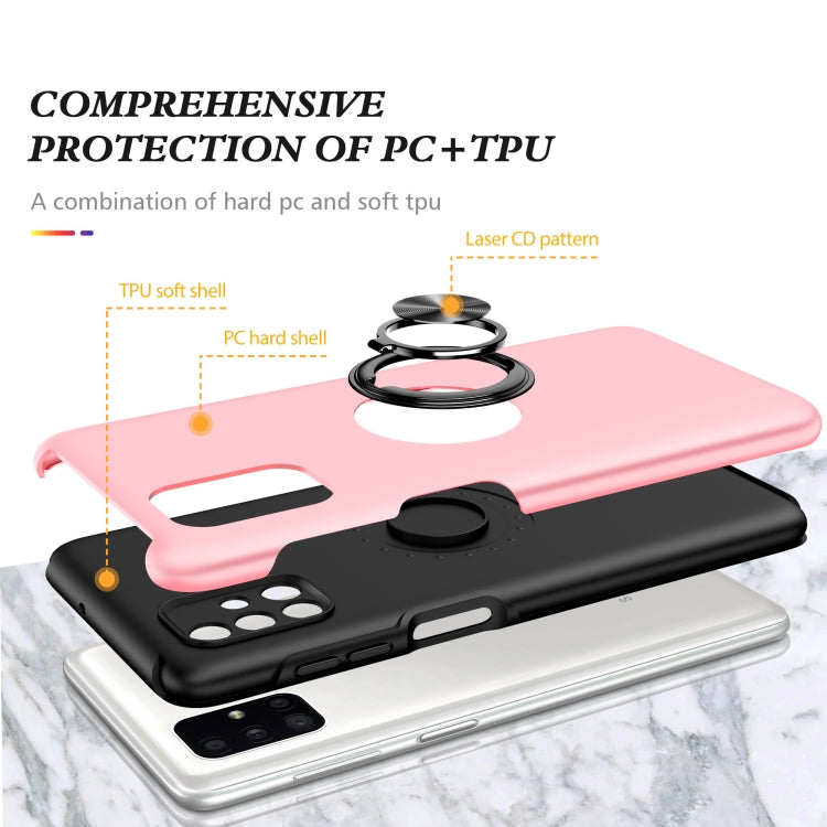 For Samsung Galaxy M51 PC + TPU Shockproof Magnetic Protective Case with Invisible Ring Holder