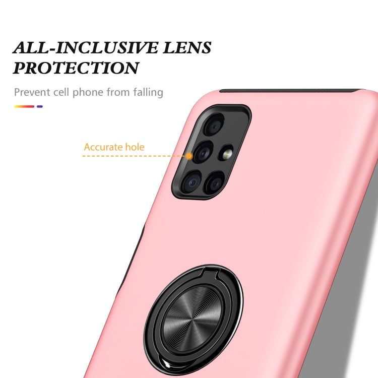 For Samsung Galaxy M51 PC + TPU Shockproof Magnetic Protective Case with Invisible Ring Holder