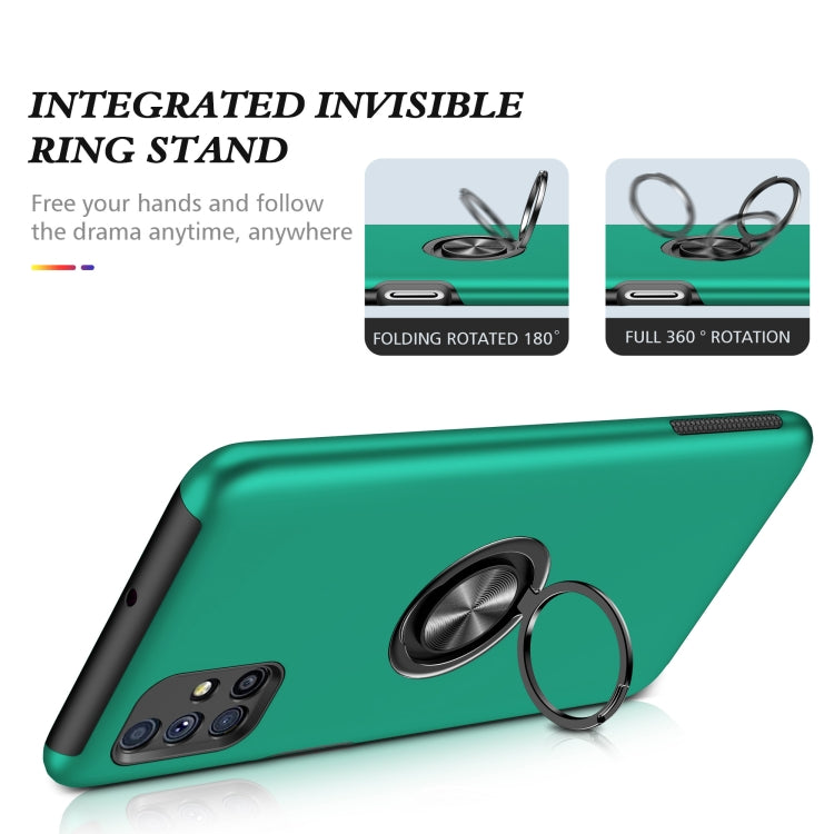 For Samsung Galaxy M51 PC + TPU Shockproof Magnetic Protective Case with Invisible Ring Holder