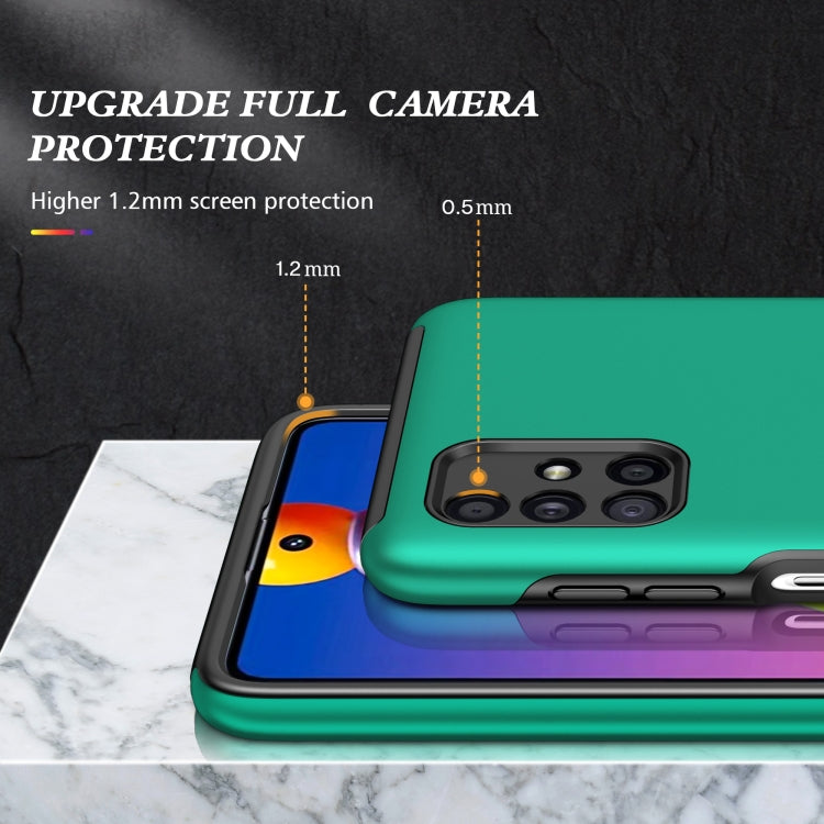 For Samsung Galaxy M51 PC + TPU Shockproof Magnetic Protective Case with Invisible Ring Holder