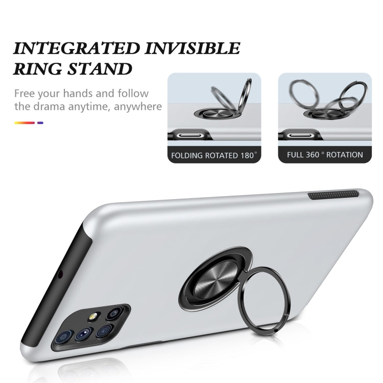 For Samsung Galaxy M51 PC + TPU Shockproof Magnetic Protective Case with Invisible Ring Holder