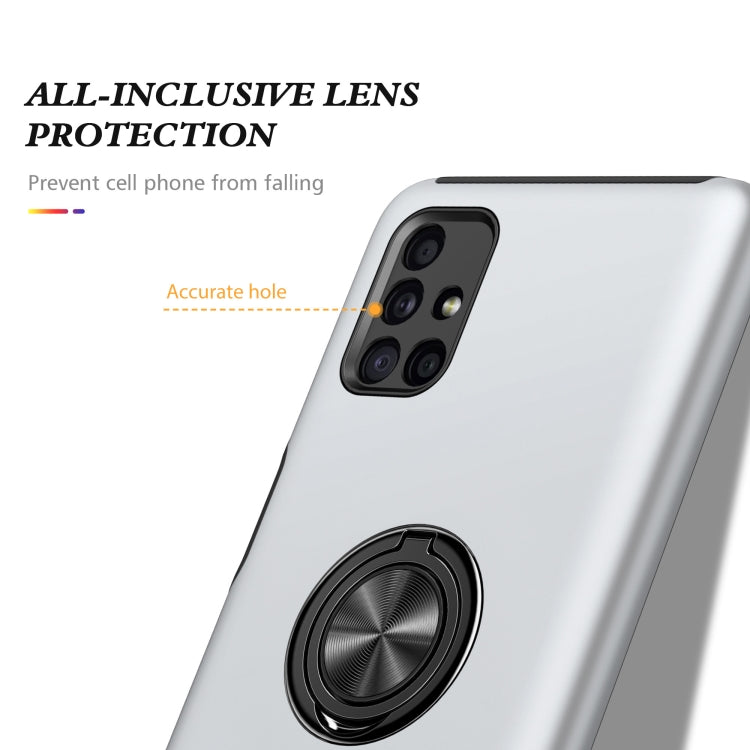 For Samsung Galaxy M51 PC + TPU Shockproof Magnetic Protective Case with Invisible Ring Holder