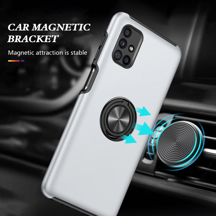 For Samsung Galaxy M51 PC + TPU Shockproof Magnetic Protective Case with Invisible Ring Holder