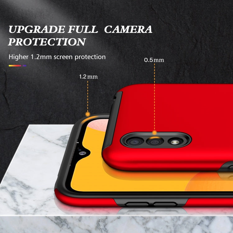 For Samsung Galaxy A01 PC + TPU Shockproof Magnetic Protective Case with Invisible Ring Holder