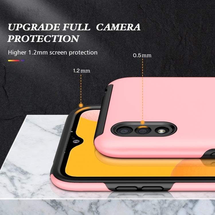 For Samsung Galaxy A01 PC + TPU Shockproof Magnetic Protective Case with Invisible Ring Holder