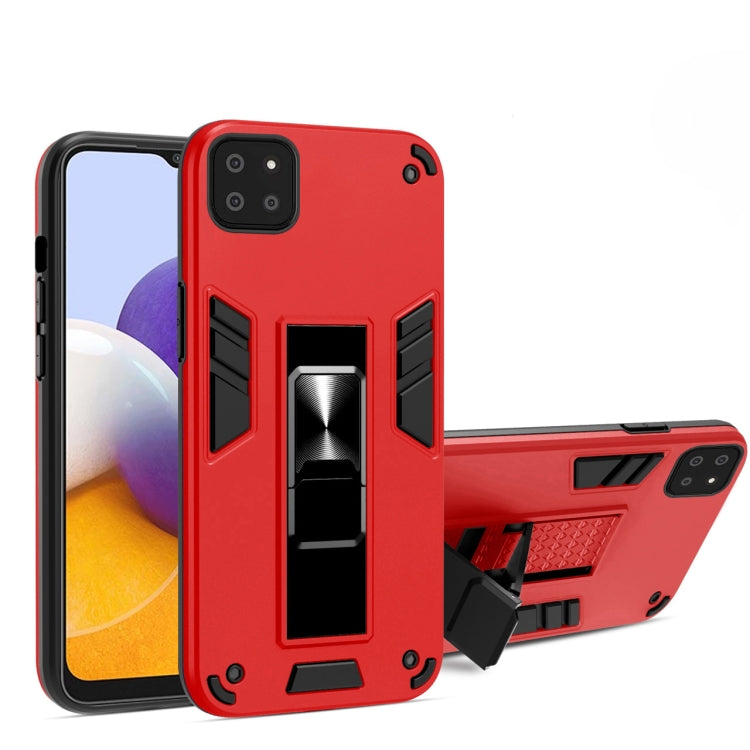 For Samsung Galaxy A22 5G 2 in 1 PC + TPU Shockproof Protective Case with Invisible Holder