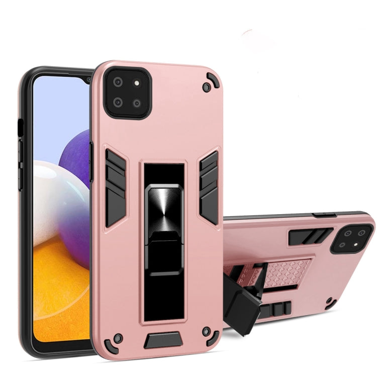 For Samsung Galaxy A22 5G 2 in 1 PC + TPU Shockproof Protective Case with Invisible Holder