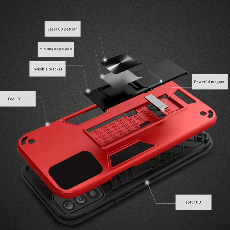 For Samsung Galaxy A82 5G 2 in 1 PC + TPU Shockproof Protective Case with Invisible Holder