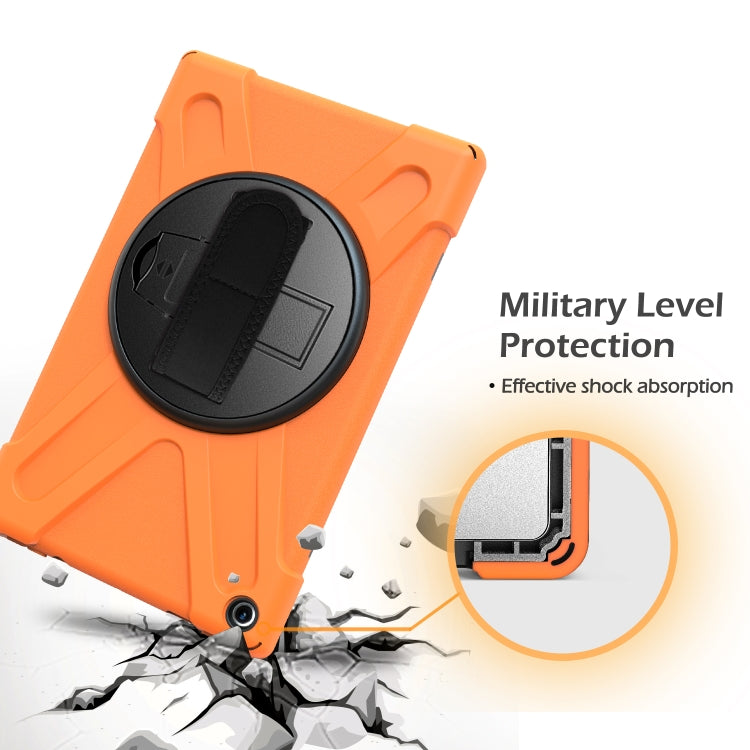 For Amazon Kindle Fire HD10 2019 / 2018 / 2017 Shockproof Colorful Silicone + PC Protective Case with Holder & Hand Strap & Shoulder Strap