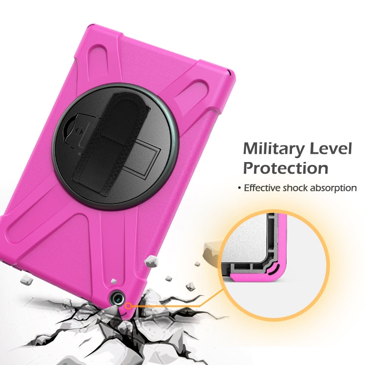 For Amazon Kindle Fire HD10 2019 / 2018 / 2017 Shockproof Colorful Silicone + PC Protective Case with Holder & Hand Strap & Shoulder Strap