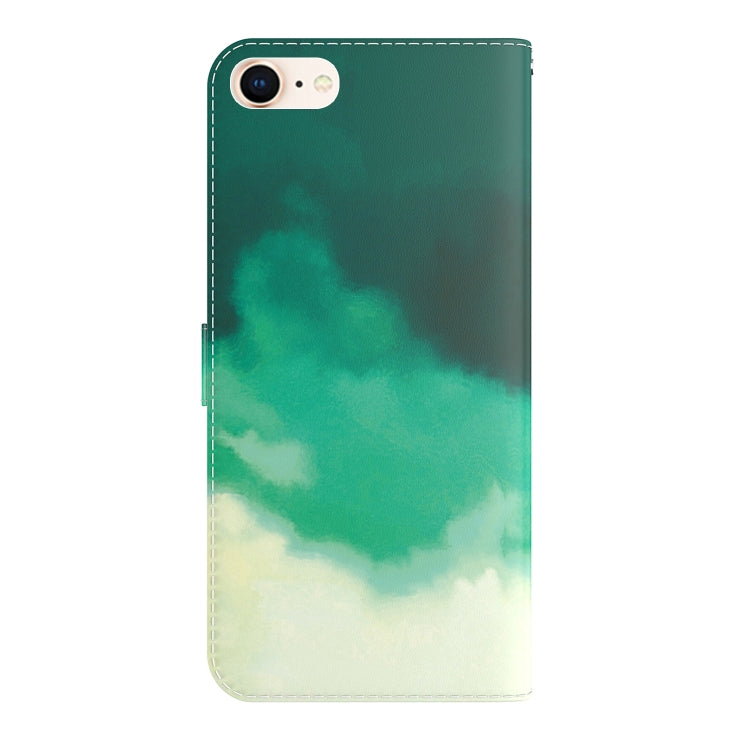 For iPhone SE 2022 / SE 2020 / 8 / 7 Watercolor Pattern Horizontal Flip Leather Case with Holder & Card Slot & Wallet
