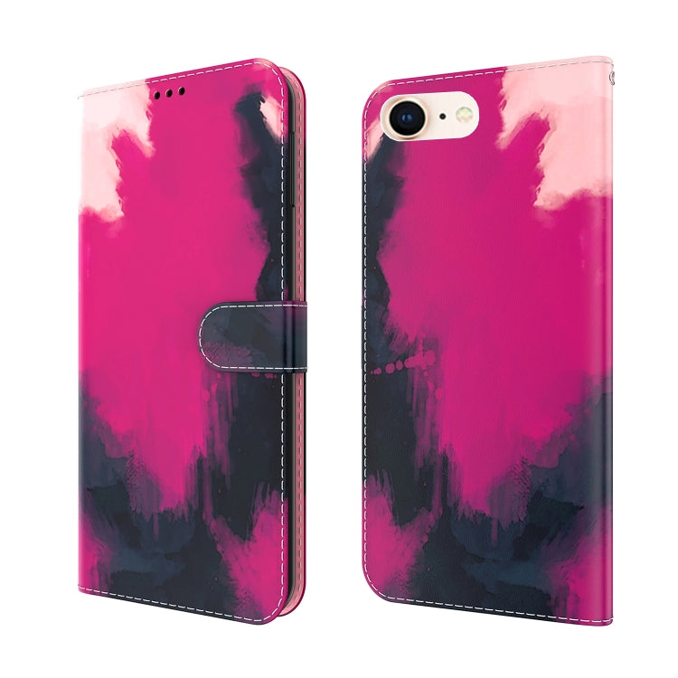 For iPhone SE 2022 / SE 2020 / 8 / 7 Watercolor Pattern Horizontal Flip Leather Case with Holder & Card Slot & Wallet