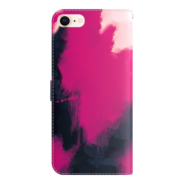 For iPhone SE 2022 / SE 2020 / 8 / 7 Watercolor Pattern Horizontal Flip Leather Case with Holder & Card Slot & Wallet